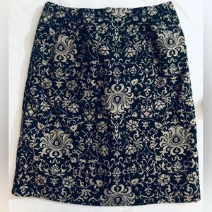 Midi skirt black and golden